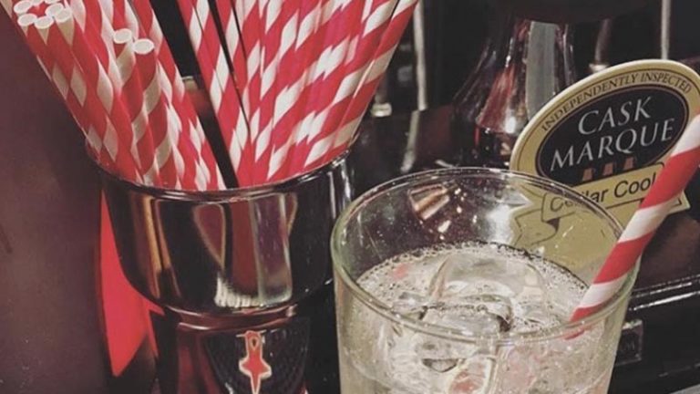 Candy Stripe Compostable straws at Prospect